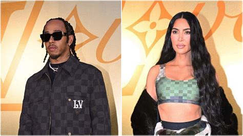 Kim Kardashian and Lewis Hamilton trending on social media .